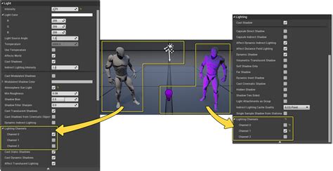 unreal engine lighting channels